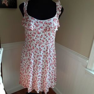 Torrid Sleeveless ruffle floral pink dress Size 16